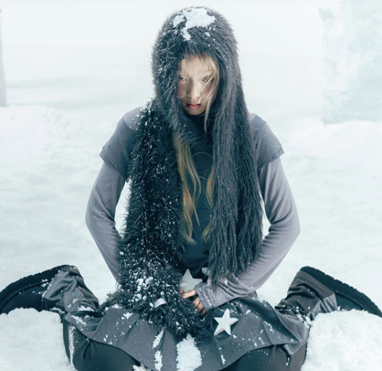 Hairy Muffler Charcoal