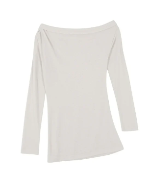 Fold One Shoulder Top Ivory