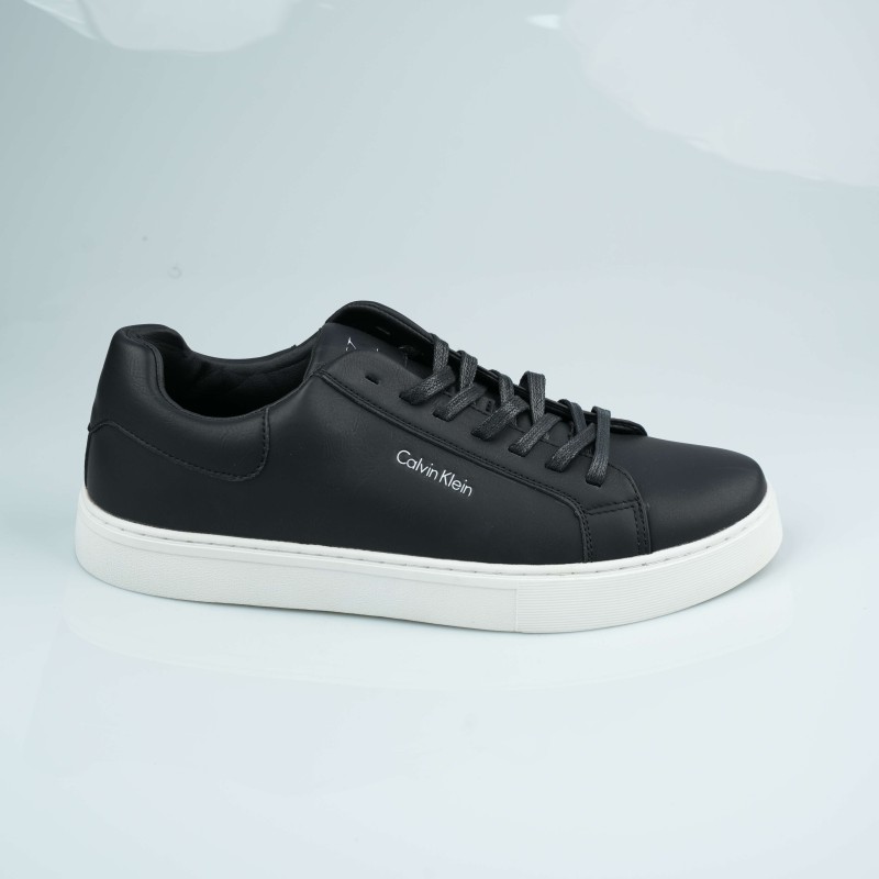 calvin klein  black white leather