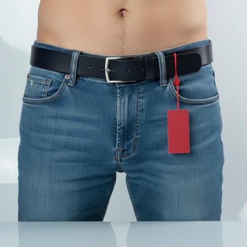 belt navy alpe real leather
